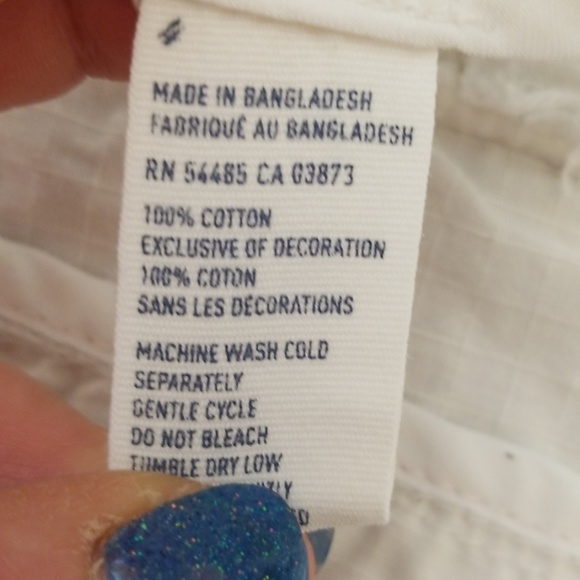 American Eagle ripstop white shorts B116:4:619 - Picture 5 of 7